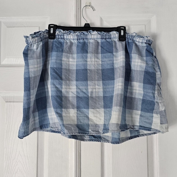 American eagle blue plaid mini skirt - Picture 2 of 3